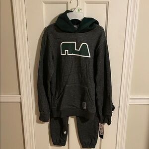 Fila Charcoal and Forest Green Tracksuit